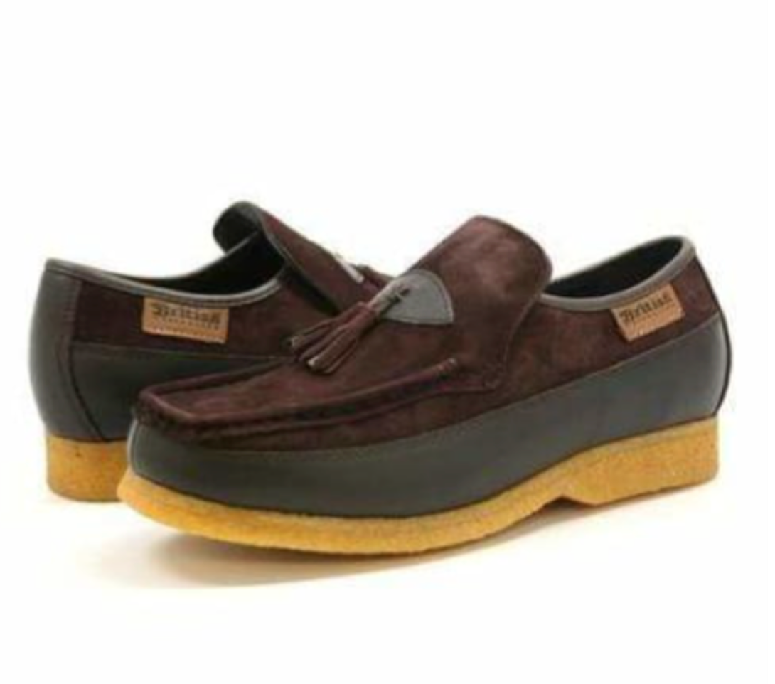 Menβs British Walkers King Classic Brown Suede Shoes