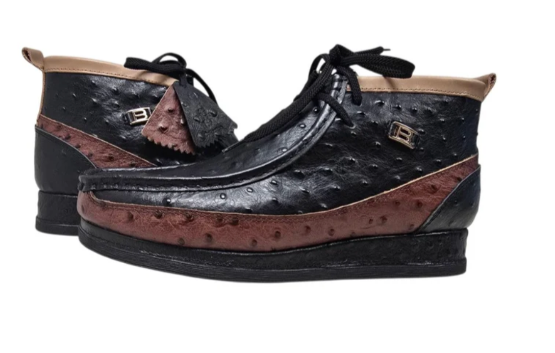 British Walkers New Castle Menβs Ostrich Leather Chukka