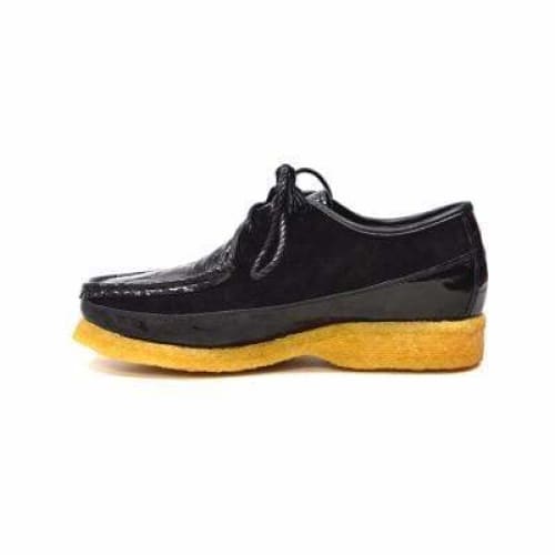 British Walkers Crown Croc: Elegant Menβs Black Leather Shoes with All-Day Comfort - Don't Panic Shoes