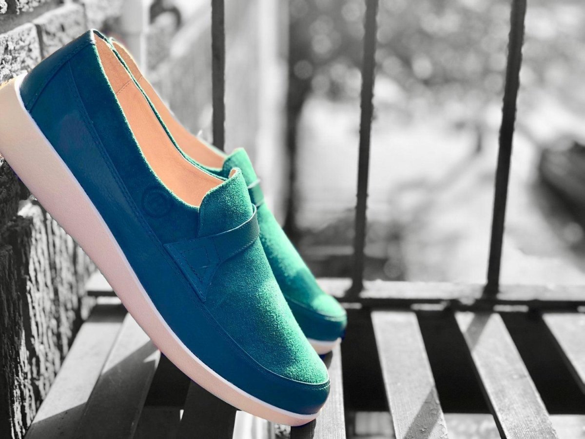 Buy Johnny Famous Tribeca Green Leather and Suede Slip Ons | Bally Style Sneakers 2026