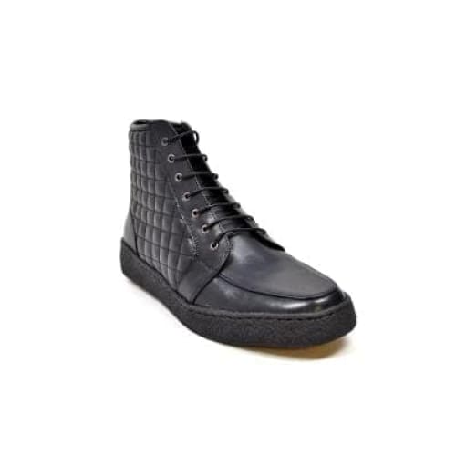 Johnny Famous Menβs Bally Style High Tops in Black - Don't Panic Shoes