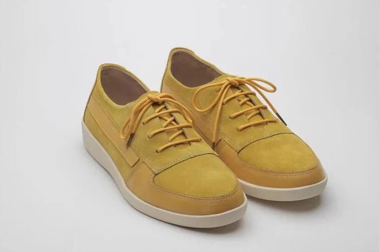Johnny Famous Yellow Suede Midtown Low-Top Sneakers - Don't Panic Shoes