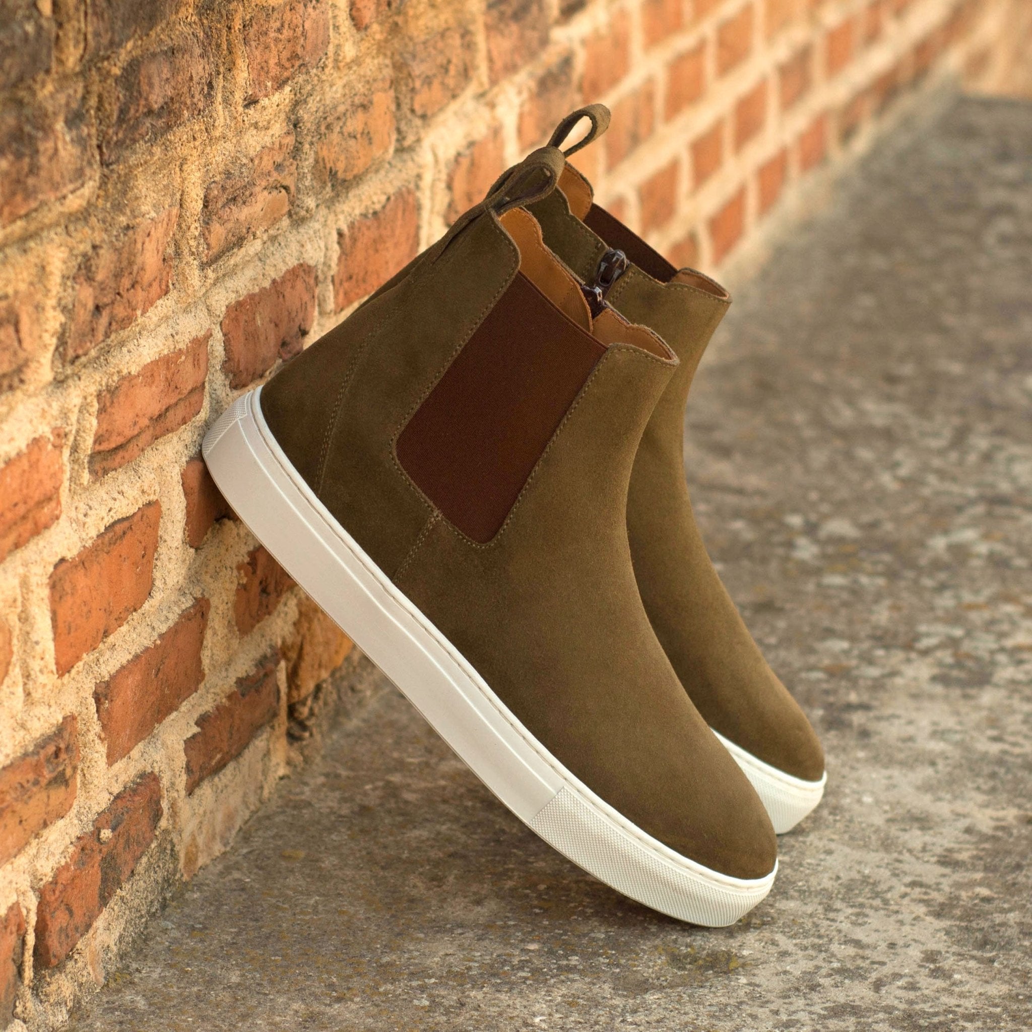 Soho White Suede Bally Style High Tops - Don't Panic Shoes