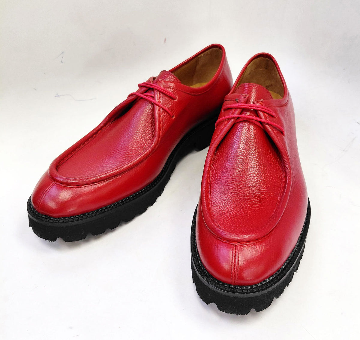 C&E Fashions C Collection Calfskin Lace Up Shoe - Red – product view 1