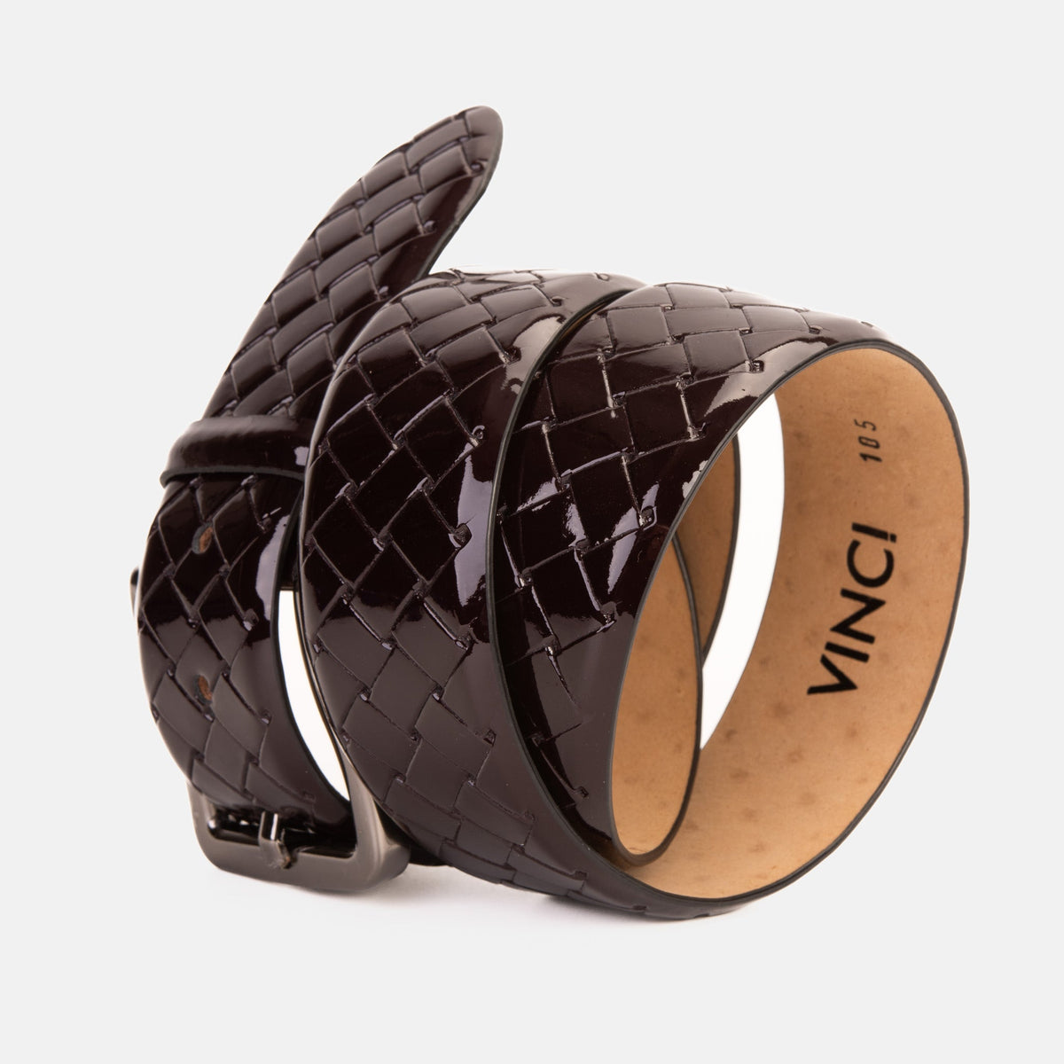 Vinci Leather The Rico Burgundy Color Calfskin Belt – product view 4