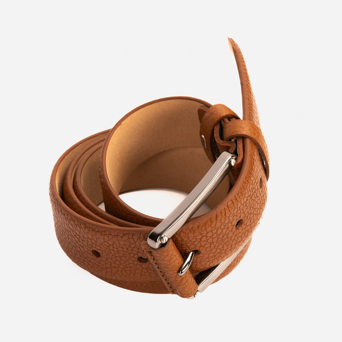 Vinci Leather The Draco Brown Calfskin Belt – product view 7