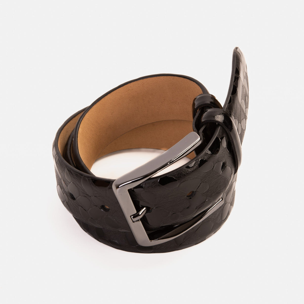 Vinci Leather The Arnold Black Leather Belt – product view 7