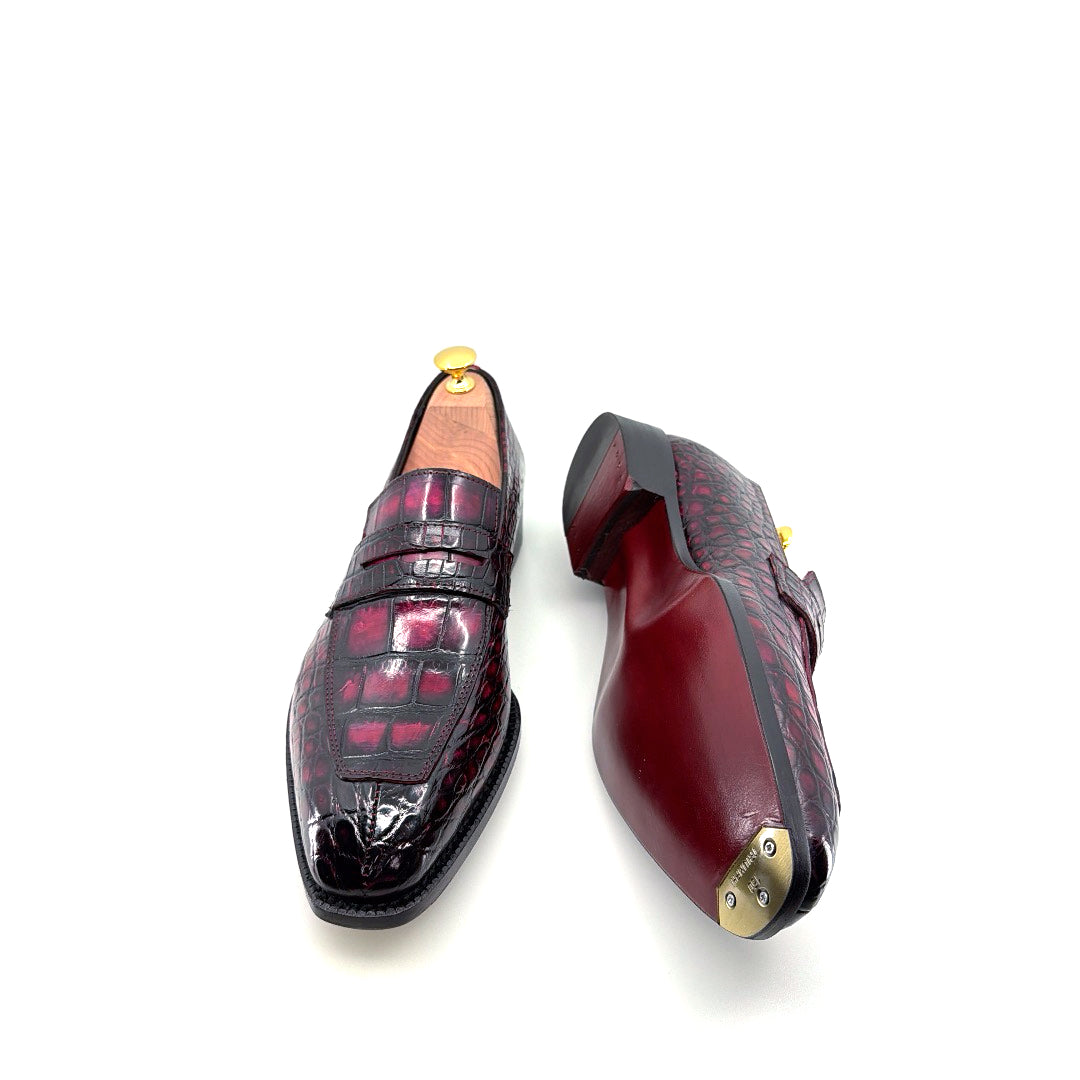 C&E Fashions Maurice Custom Made Mirage Alligator Loafer - Purple – product view 10