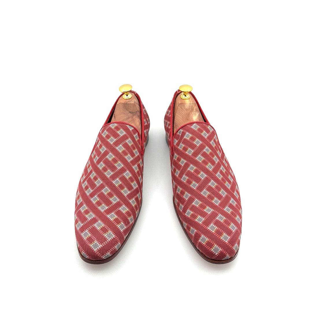C&E Fashions C Collection Printed Leather Loafer - Red – product view 1