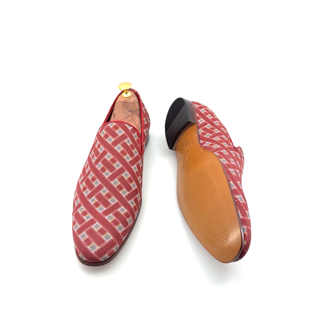 C&E Fashions C Collection Printed Leather Loafer - Red – product view 6