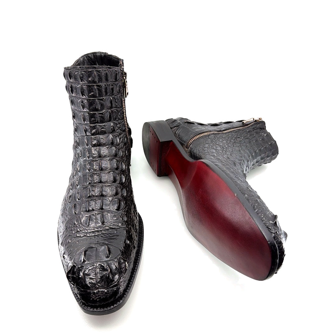Maurice El Paso Hornback Custom Made Alligator Boot Black