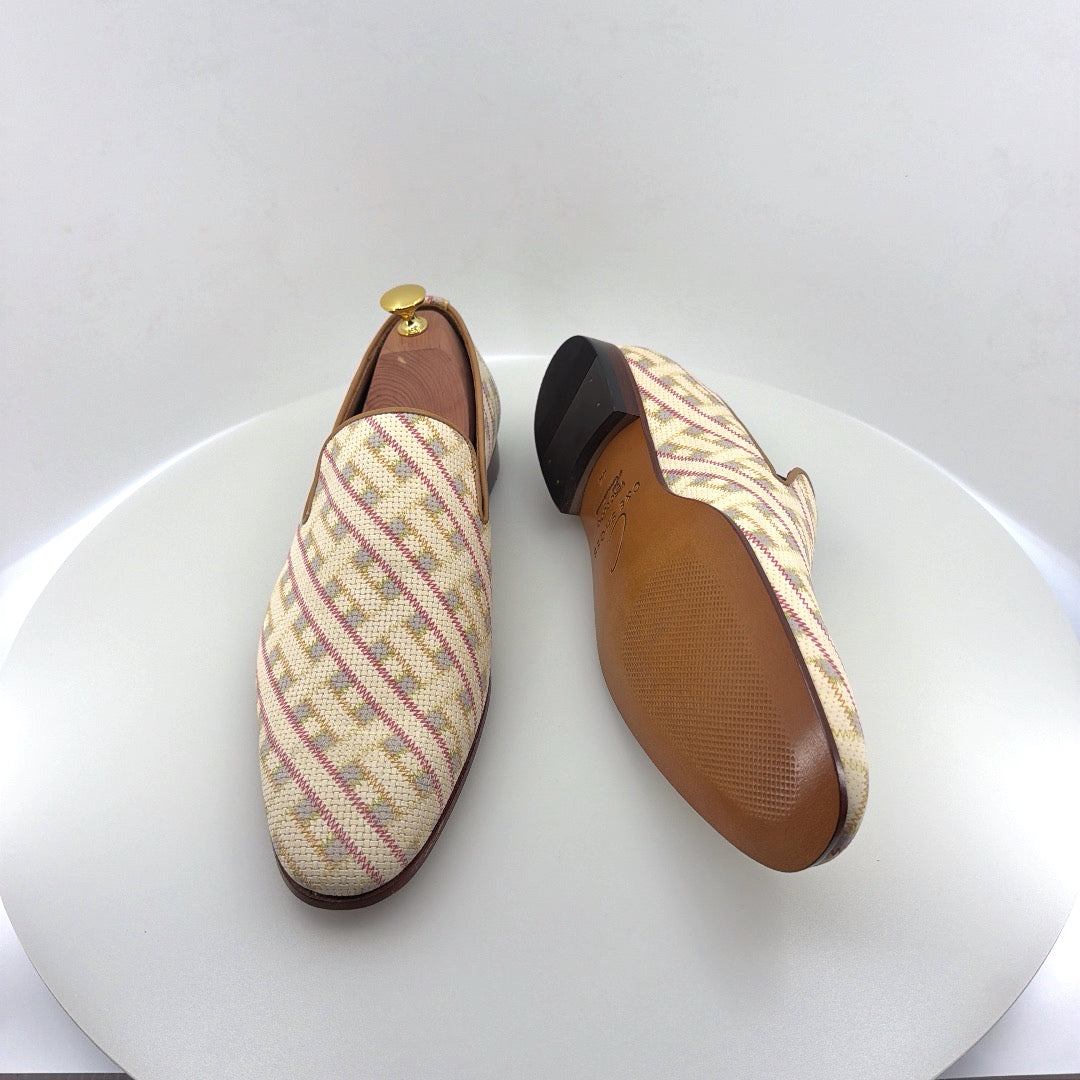 C&E Fashions C Collection Printed Leather Loafer - Beige – product view 6