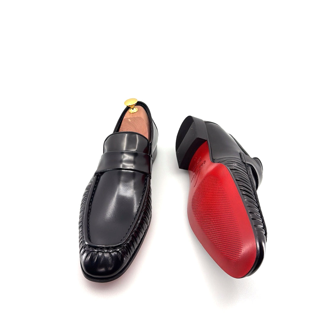 C&E Fashions C Collection Nappa Leather Loafer - Black – product view 7
