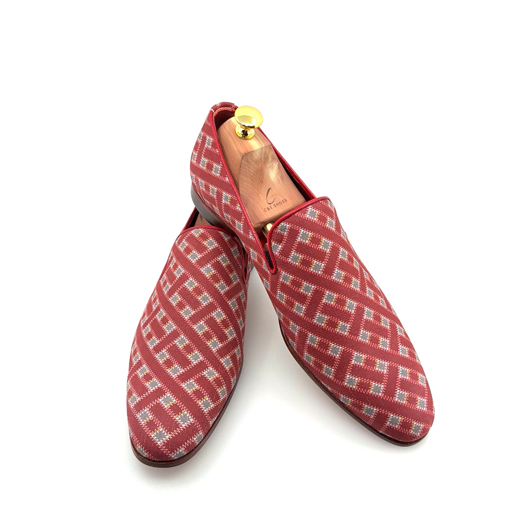 C&E Fashions C Collection Printed Leather Loafer - Red – product view 4