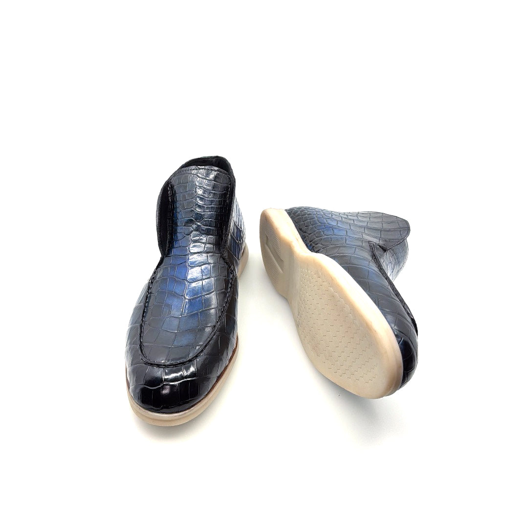 Maurice Nashville Custom Made Alligator Shoe - Navy – product view 6