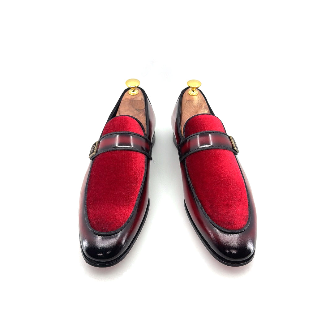 C&E Fashions C Collection Leather Loafer - Red – product view 1