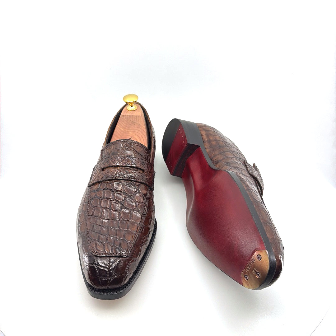 C&E Fashions Maurice Custom Made Mirage Alligator Loafer - Brown – product view 8