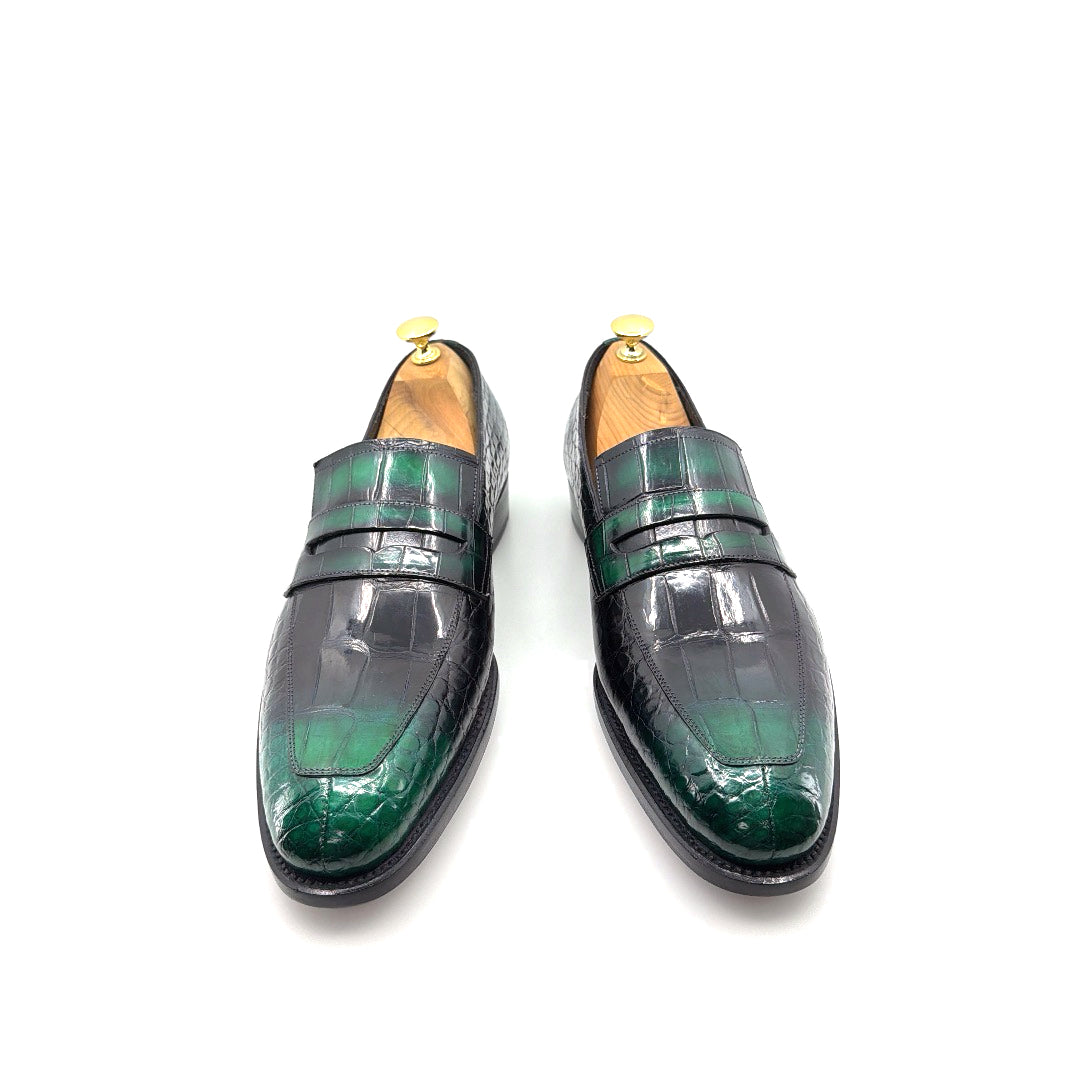 C&E Fashions Maurice Mirage Custom Made Alligator Loafer - Green – product view 1