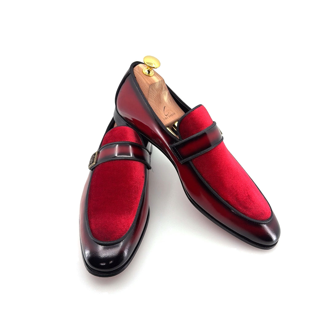C&E Fashions C Collection Leather Loafer - Red – product view 4