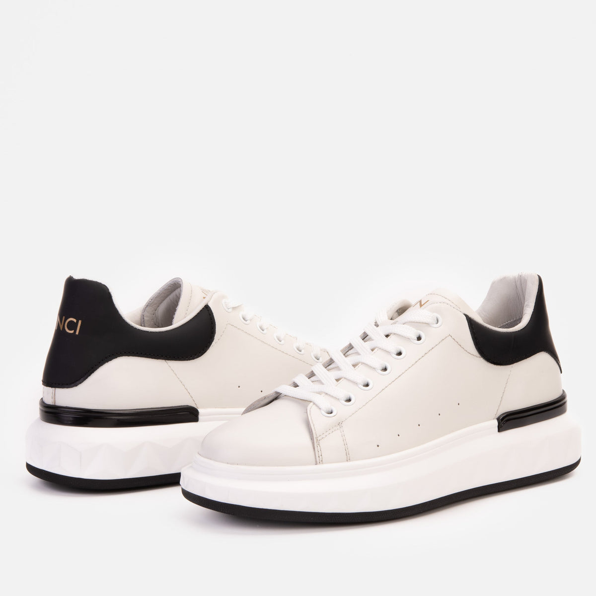 Vinci Leather The Linq White Leather Men Sneaker – product view 6