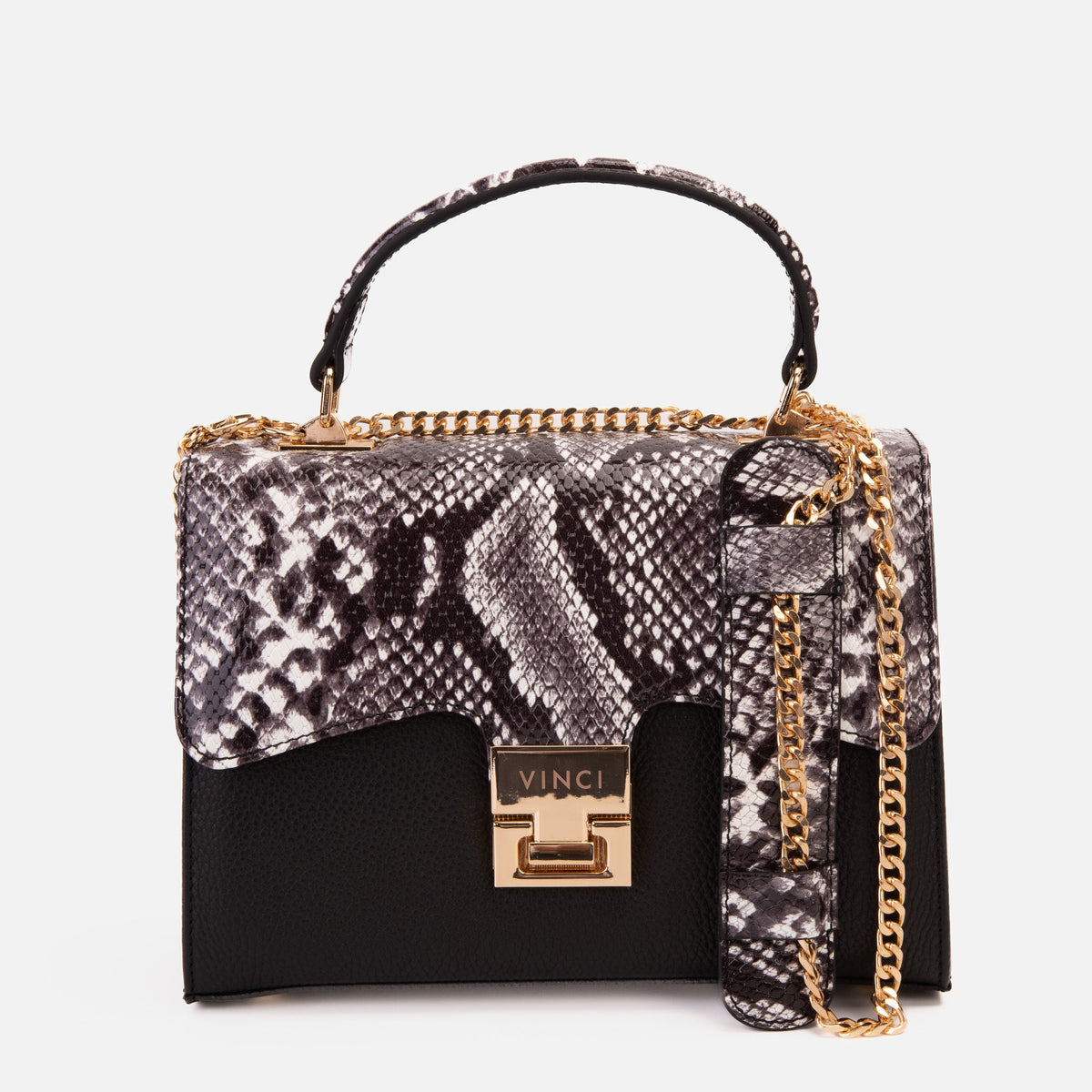 Vinci Leather The Venezia Black Leather Handbag – product view 2