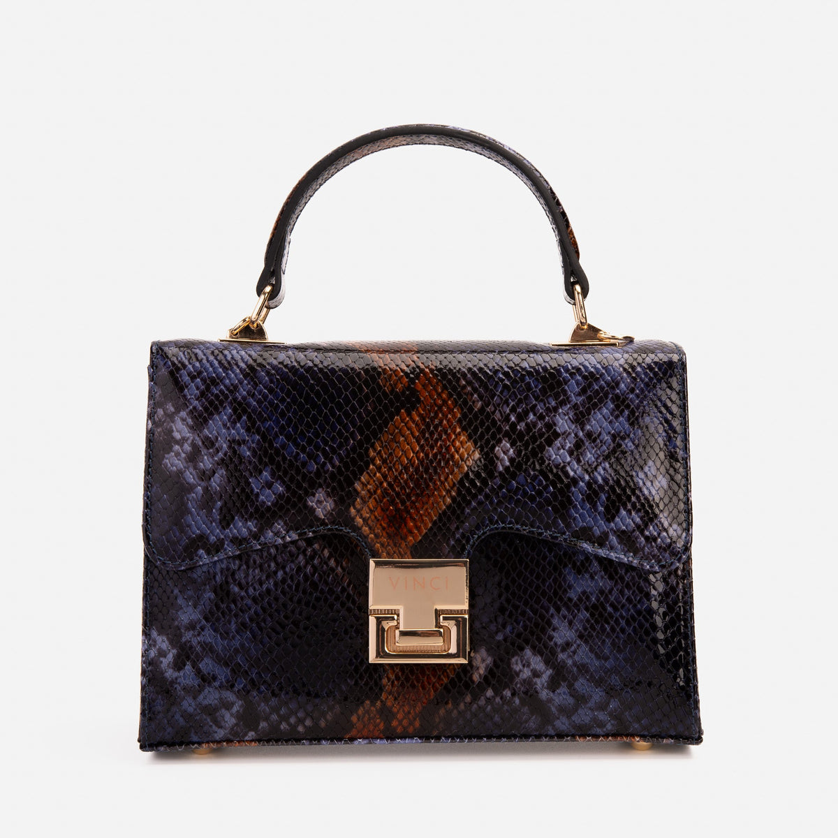 Vinci Leather The Venezia Navy Blue Leather Snk Handbag – product view 2