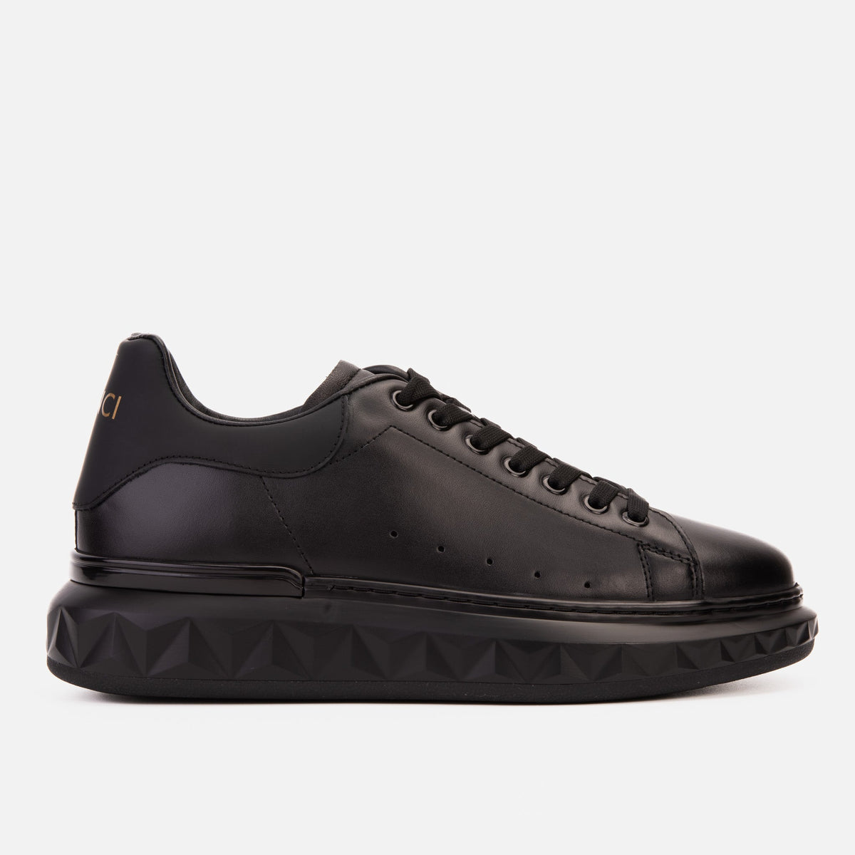 Vinci Leather The Linq Black Leather Men Sneaker – product view 1