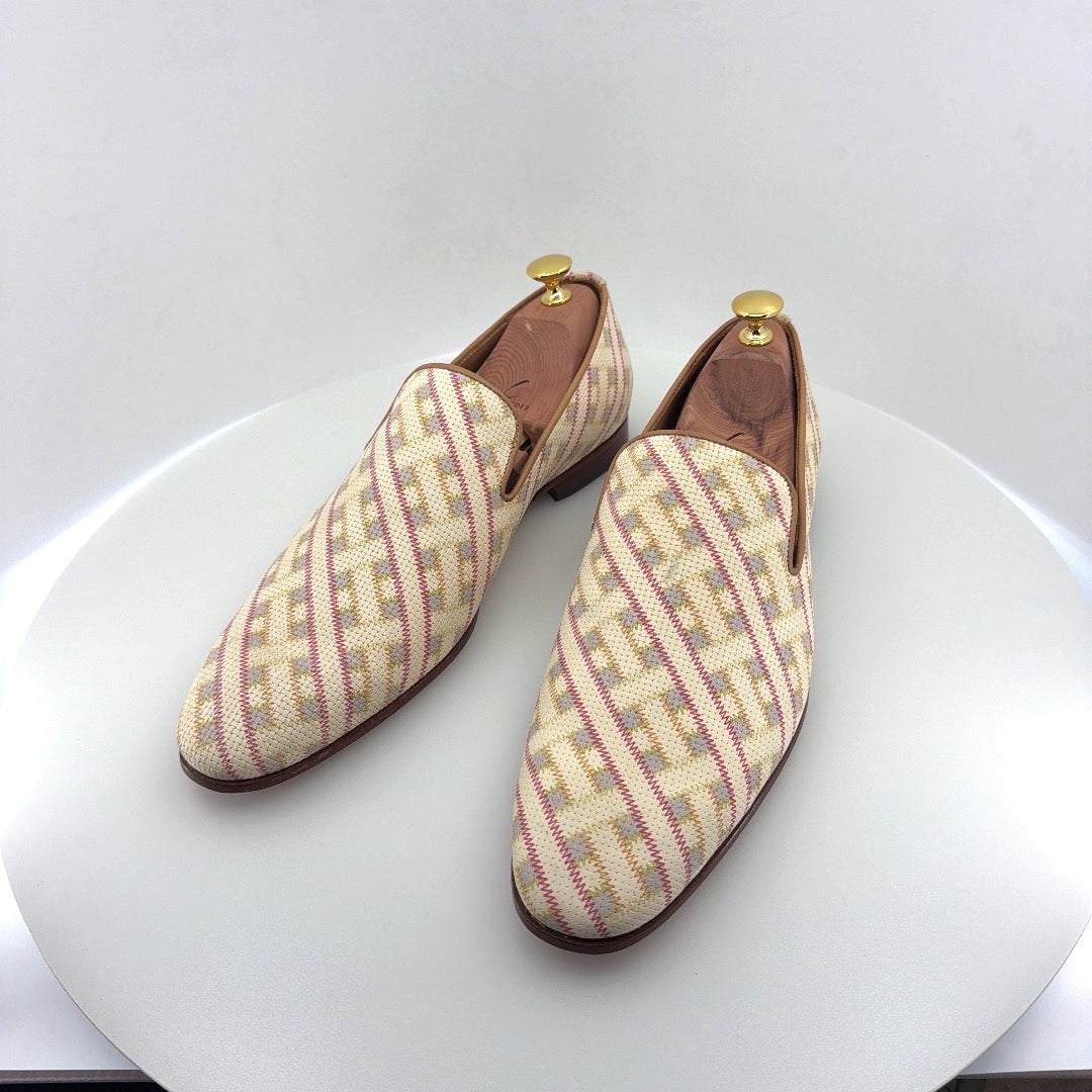 C&E Fashions C Collection Printed Leather Loafer - Beige – product view 2