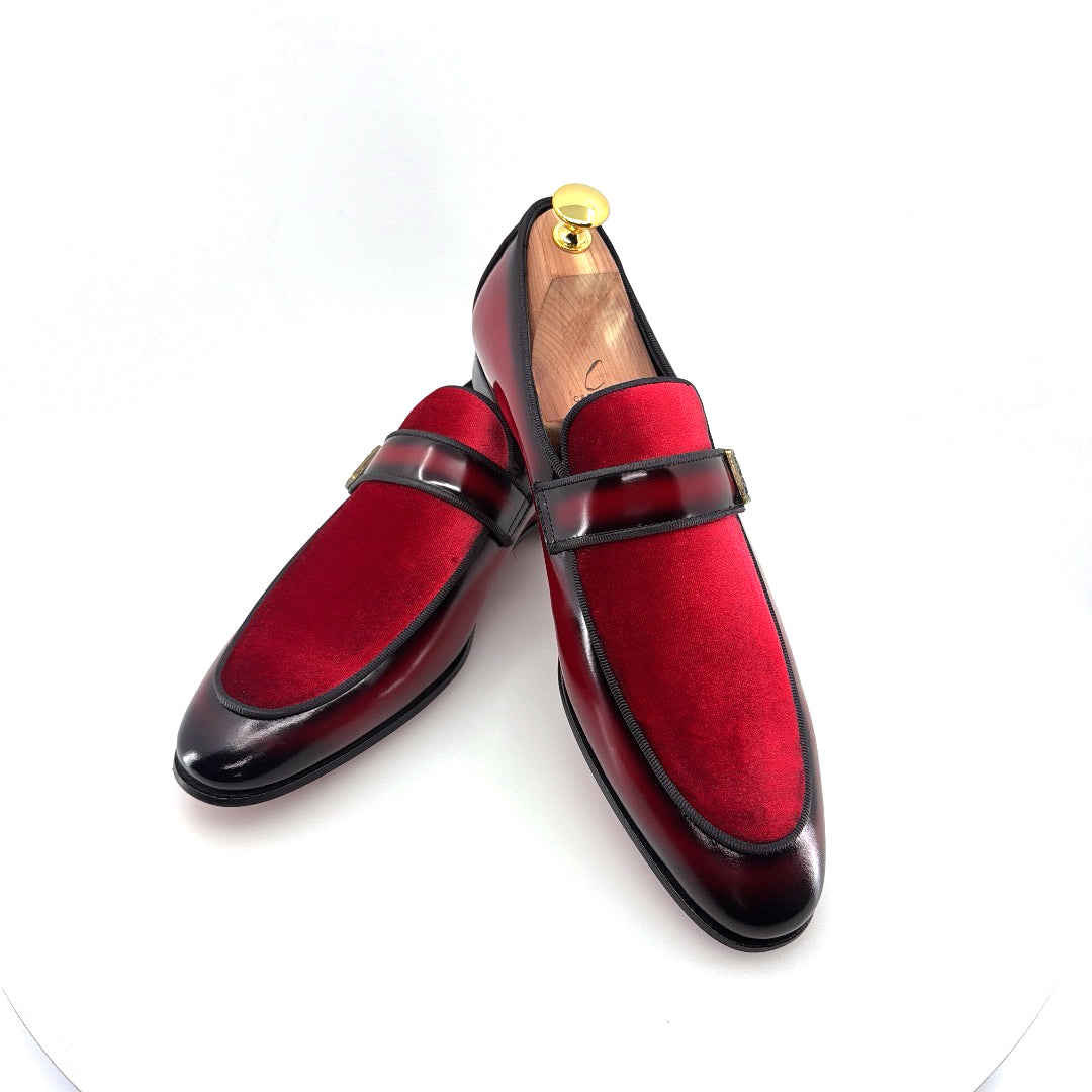 C&E Fashions C Collection Leather Loafer - Red – product view 5
