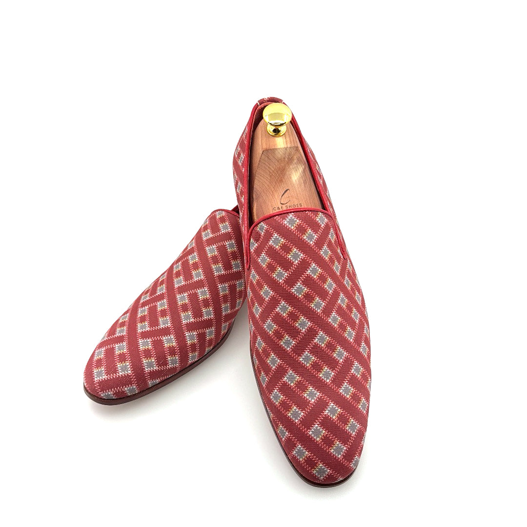 C&E Fashions C Collection Printed Leather Loafer - Red – product view 5