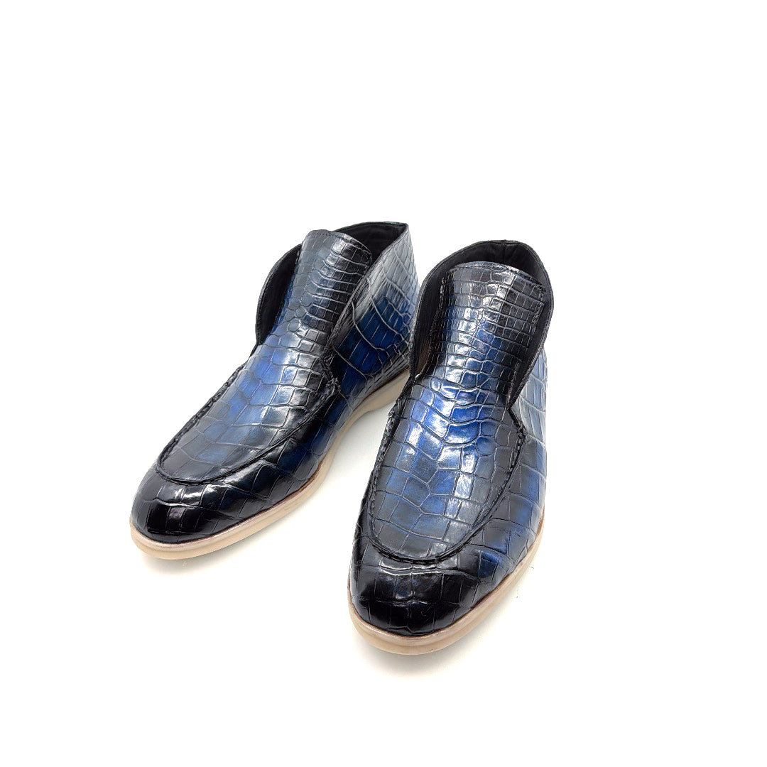 Maurice Nashville Custom Made Alligator Shoe - Navy – product view 2