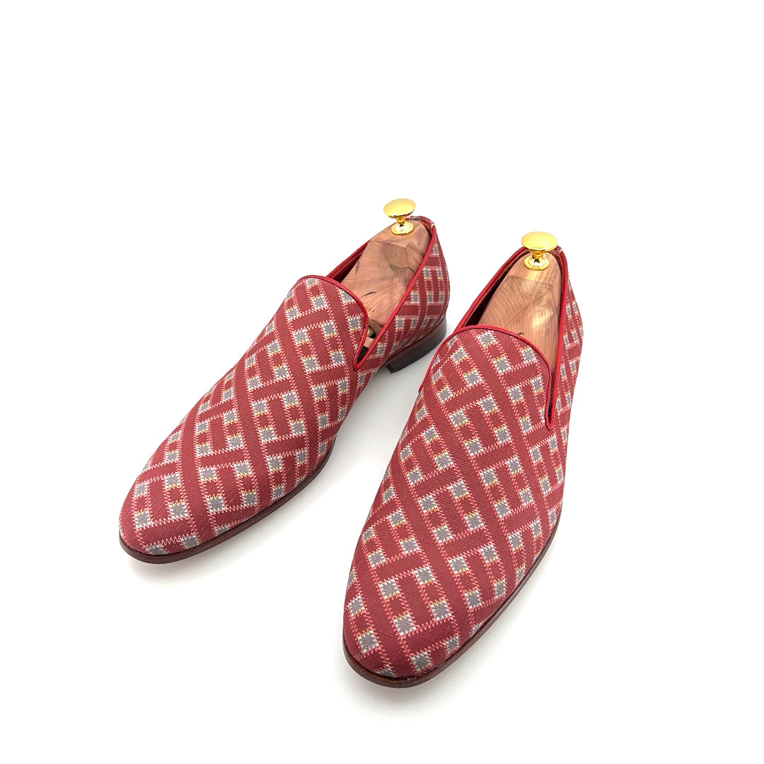 C&E Fashions C Collection Printed Leather Loafer - Red – product view 2