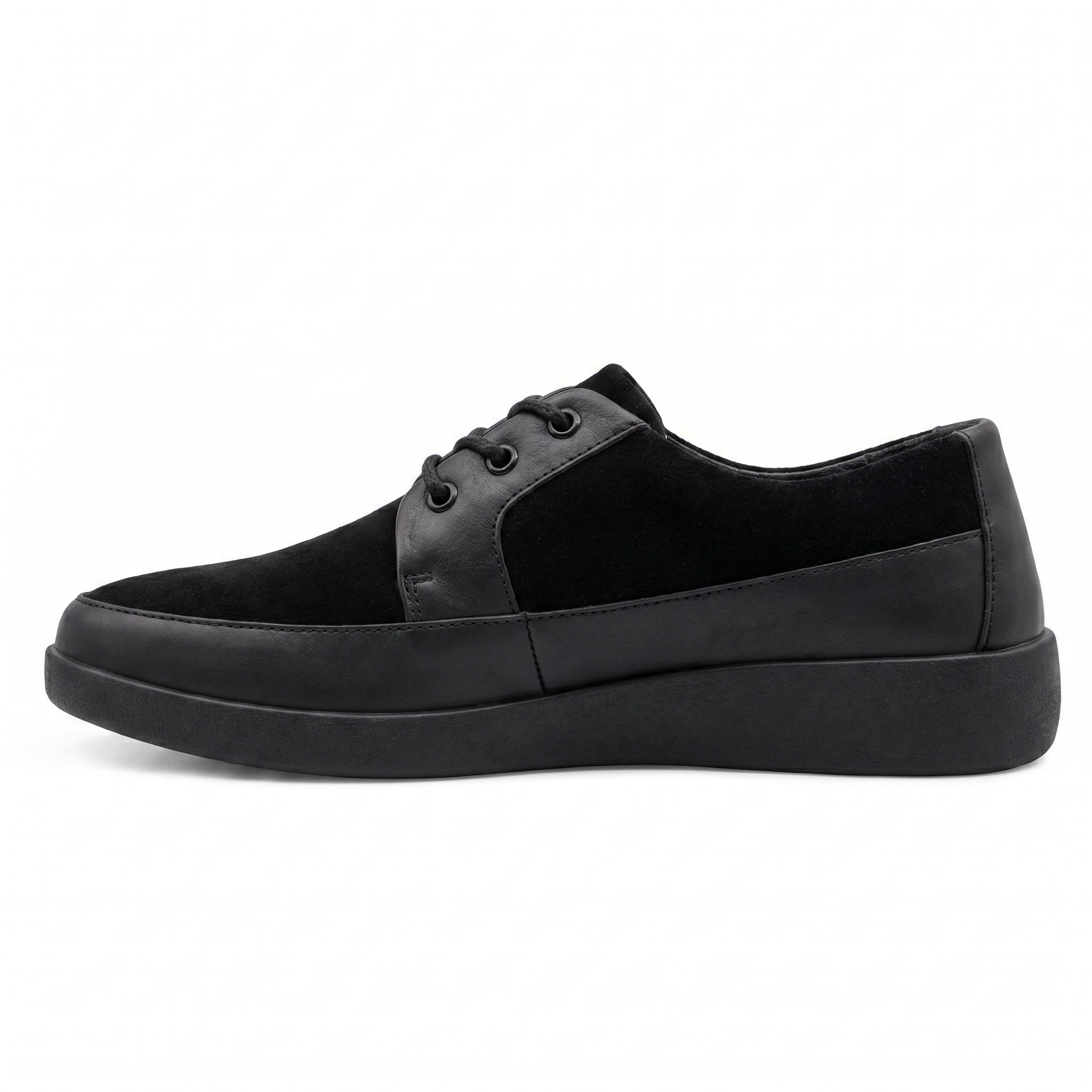 Johnny Famous Bally Style Park West Men's Black Leather and Suede Low Top Sneakers