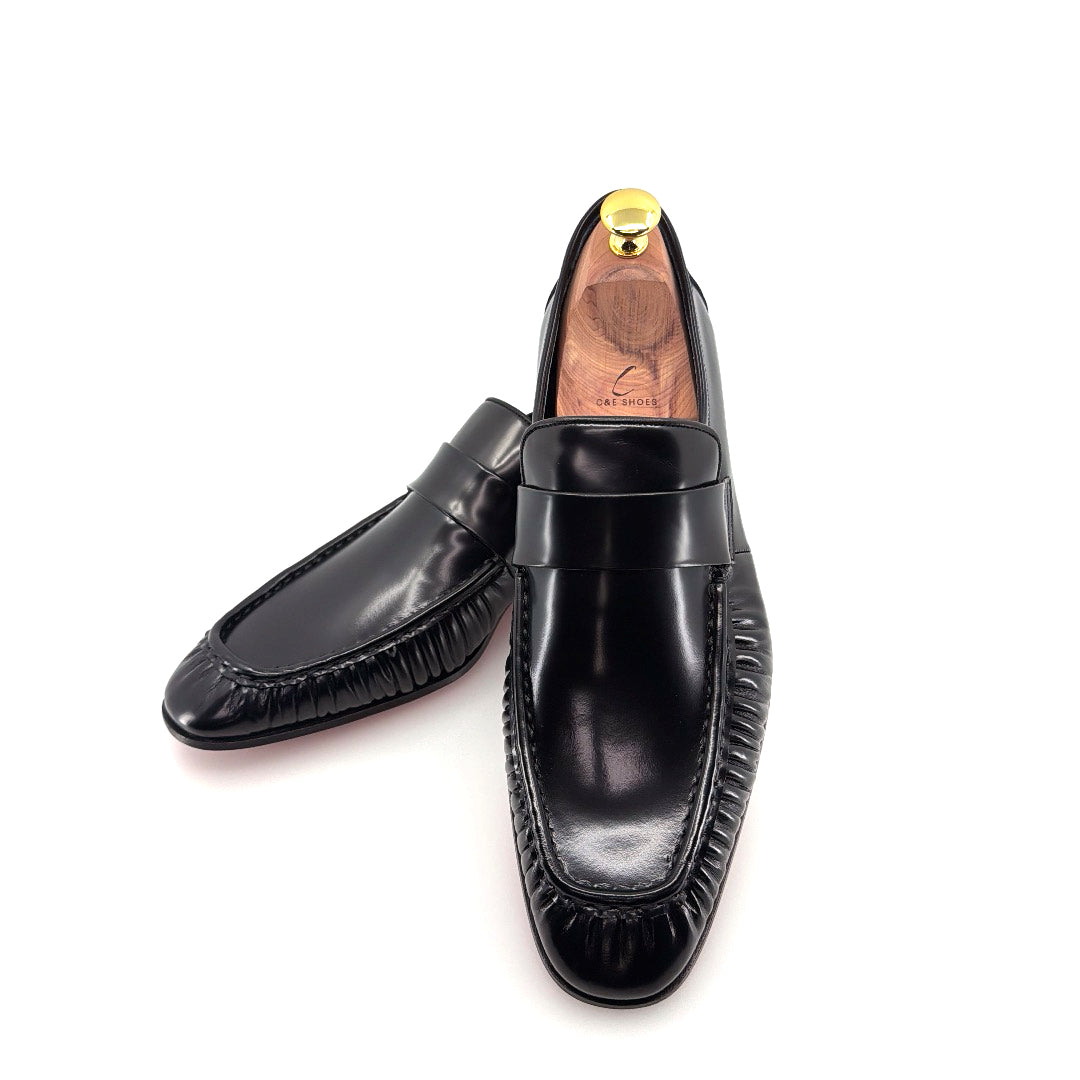 C&E Fashions C Collection Nappa Leather Loafer - Black – product view 5
