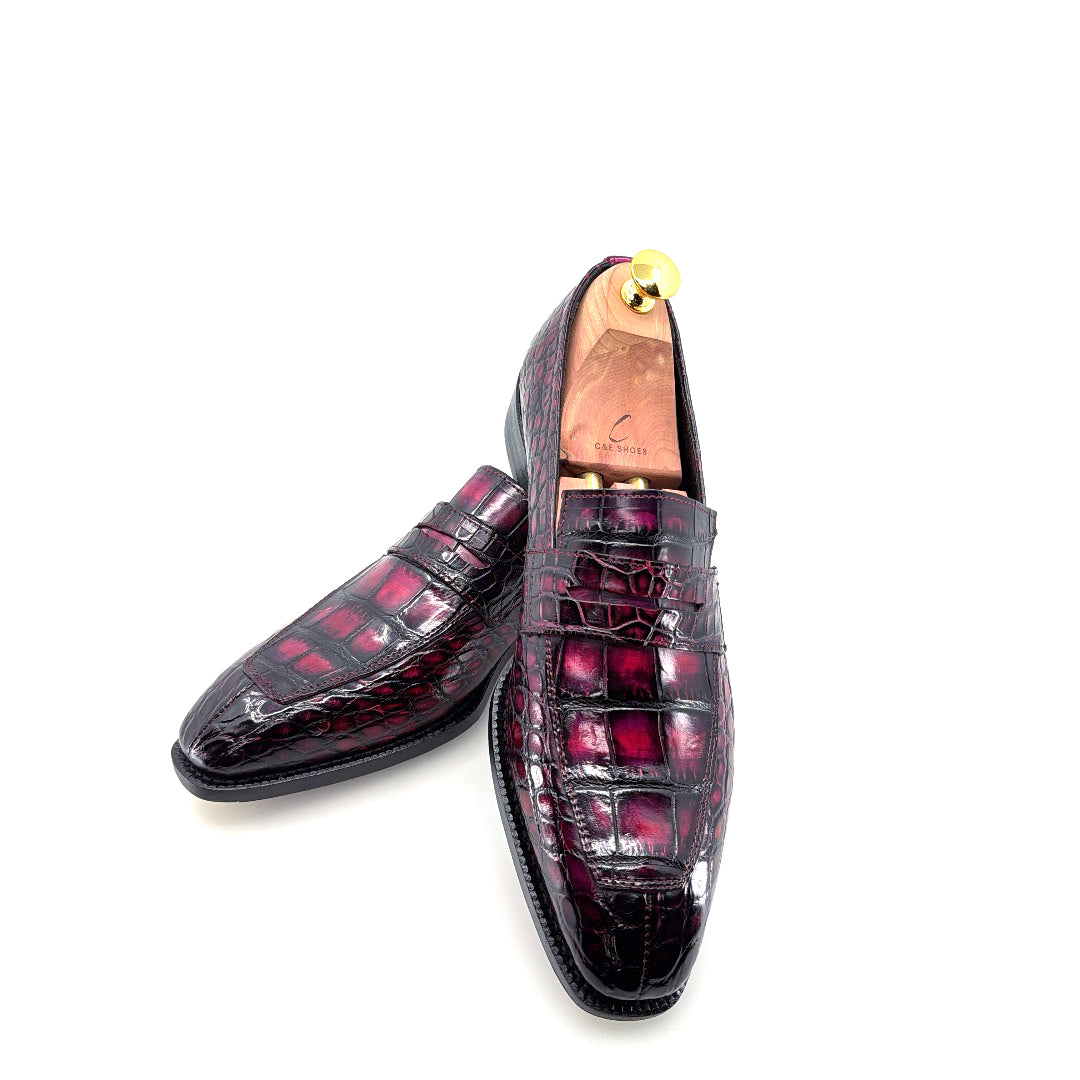 C&E Fashions Maurice Custom Made Mirage Alligator Loafer - Purple – product view 5