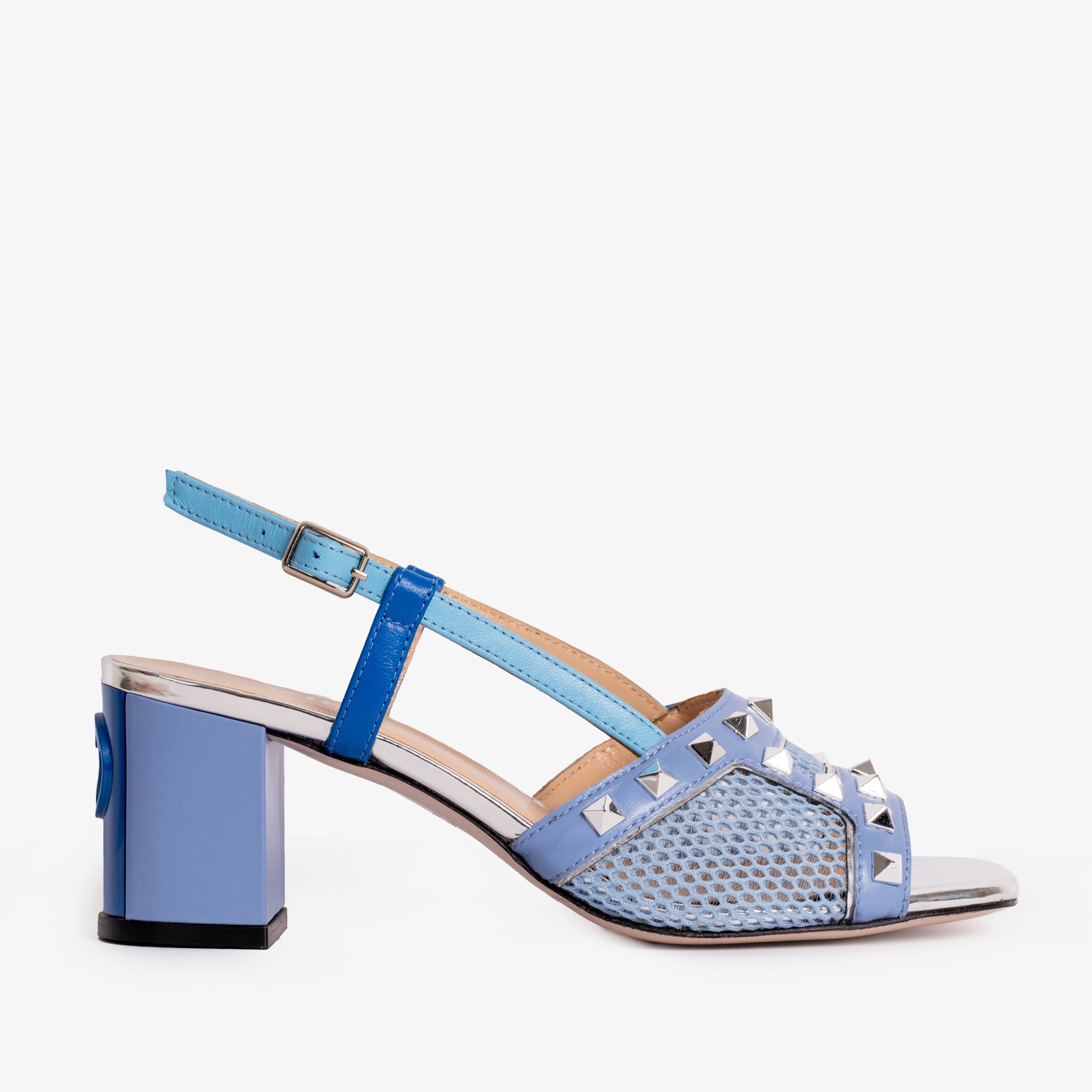 The Linea Blue Leather Women Slingback Sandal