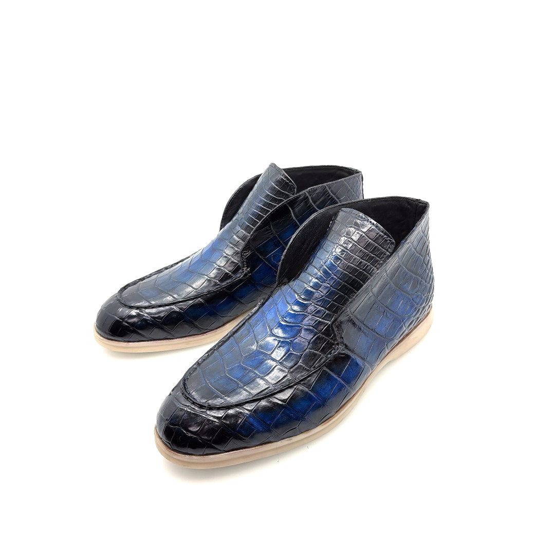 Maurice Nashville Custom Made Alligator Shoe - Navy – product view 3