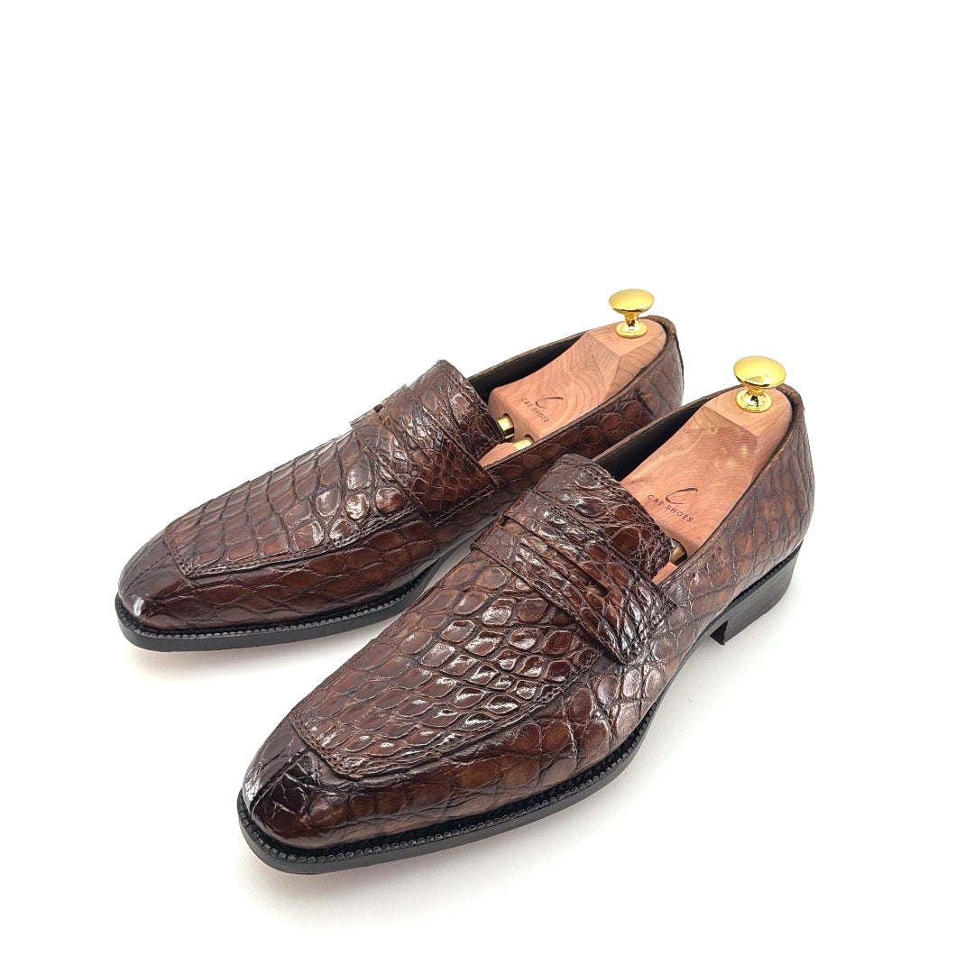 C&E Fashions Maurice Custom Made Mirage Alligator Loafer - Brown – product view 3