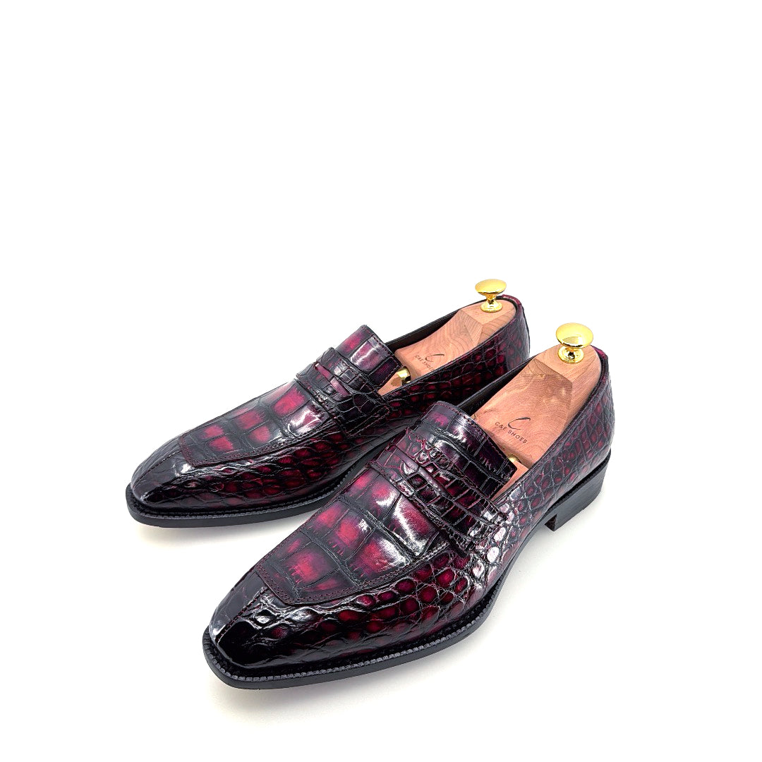 C&E Fashions Maurice Custom Made Mirage Alligator Loafer - Purple – product view 3