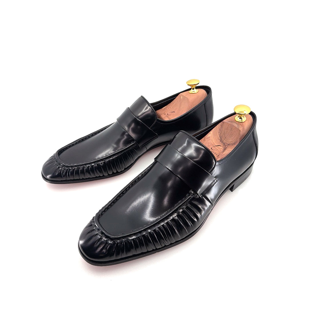 C&E Fashions C Collection Nappa Leather Loafer - Black – product view 3