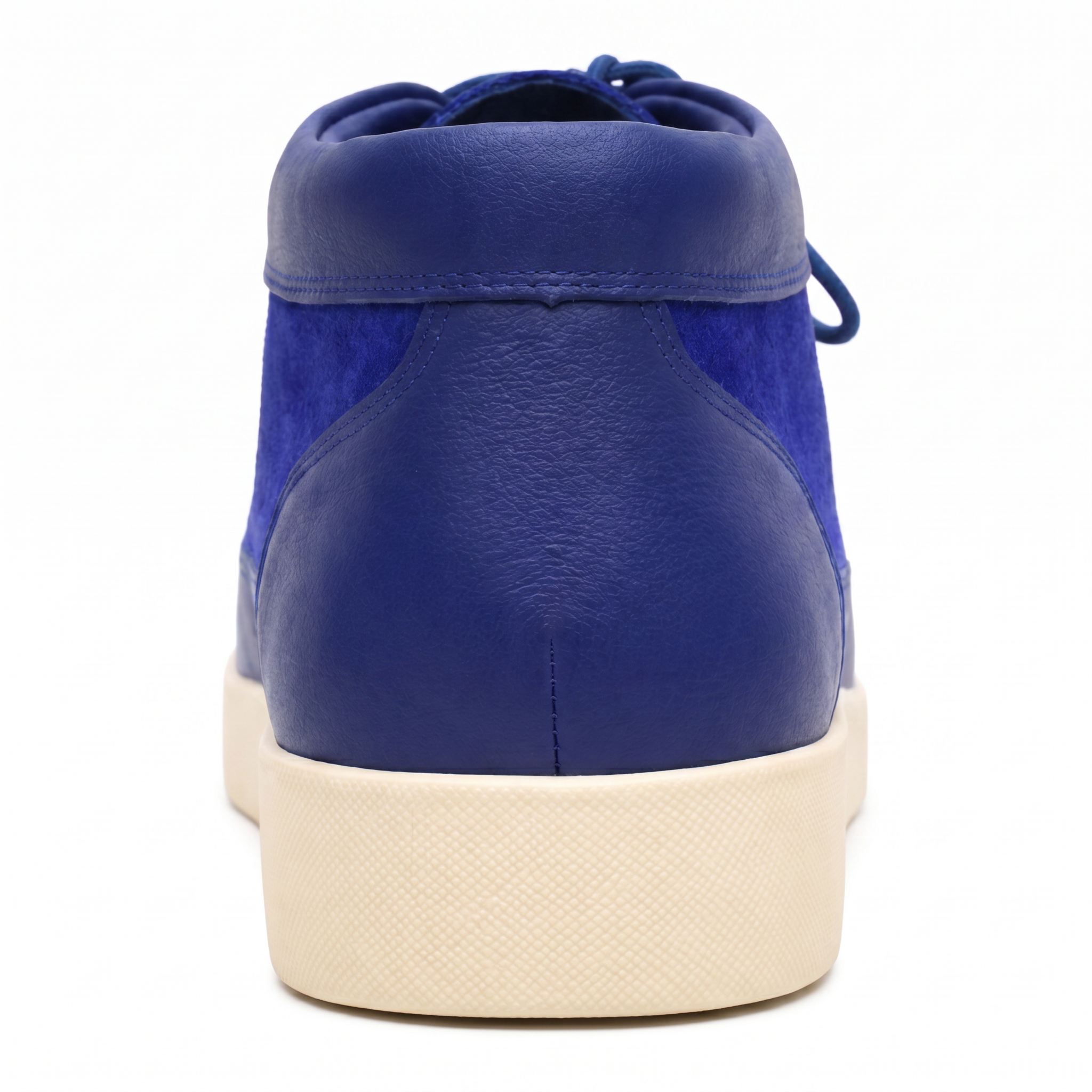 Johnny Famous Bally Style Central Park Men's Navy Blue Nappa Leather and Suede High Top Sneakers