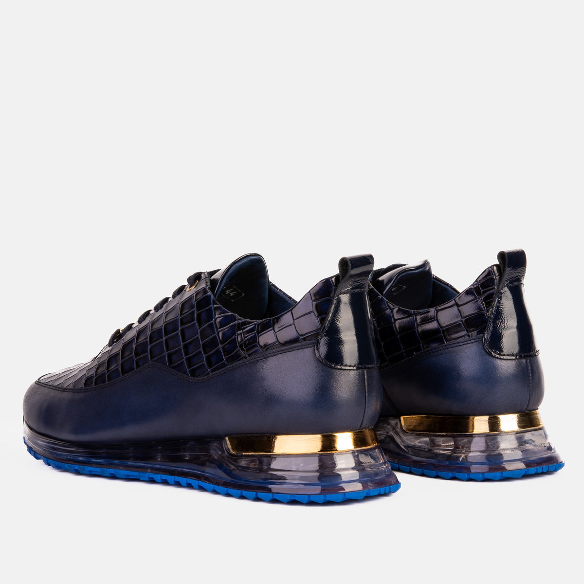 Vinci Leather The Marseille Navy Blue Leather Men Sneaker – product view 5