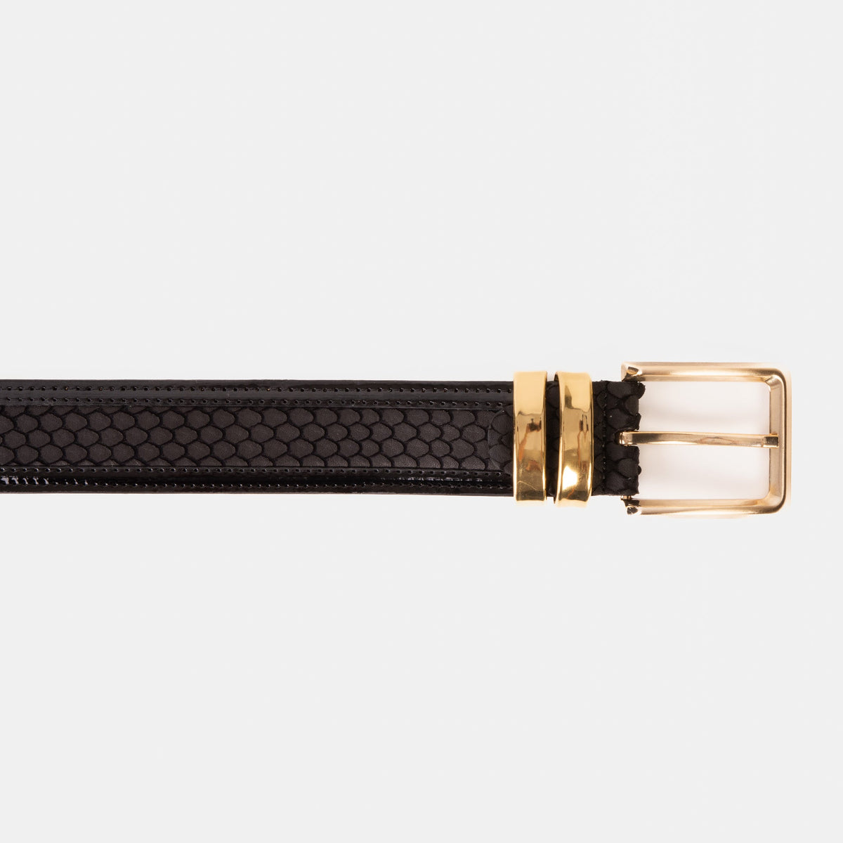 Vinci Leather The Monarch Black Leather Belt – product view 5