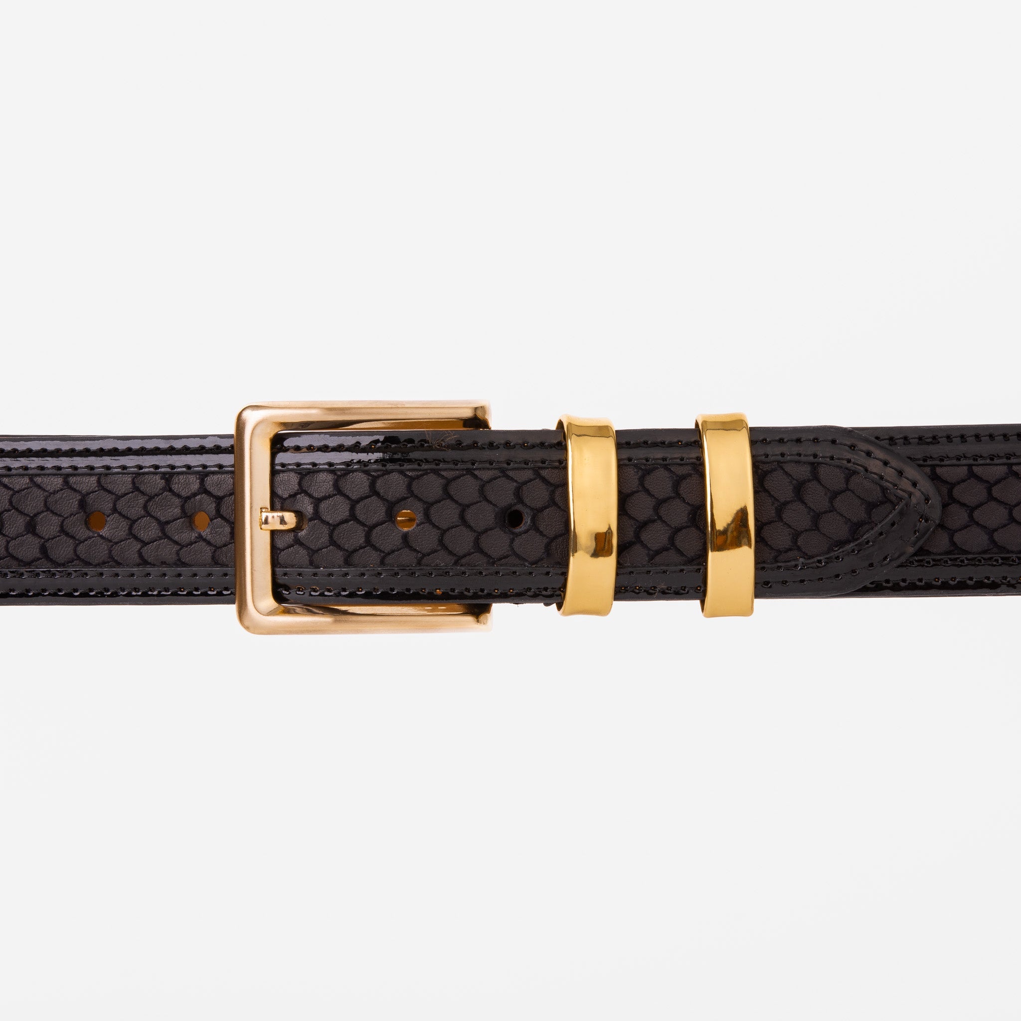 The Monarch Black Leather Belt