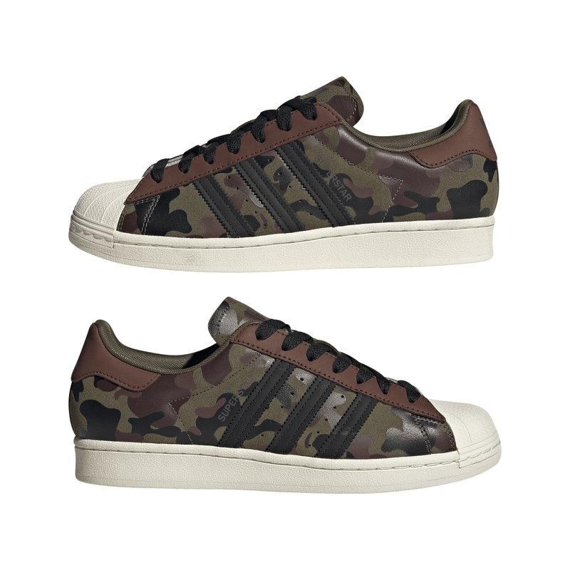 adidas Superstar Strata Men's Sneakers — Olive/Camo Suede – product view 4