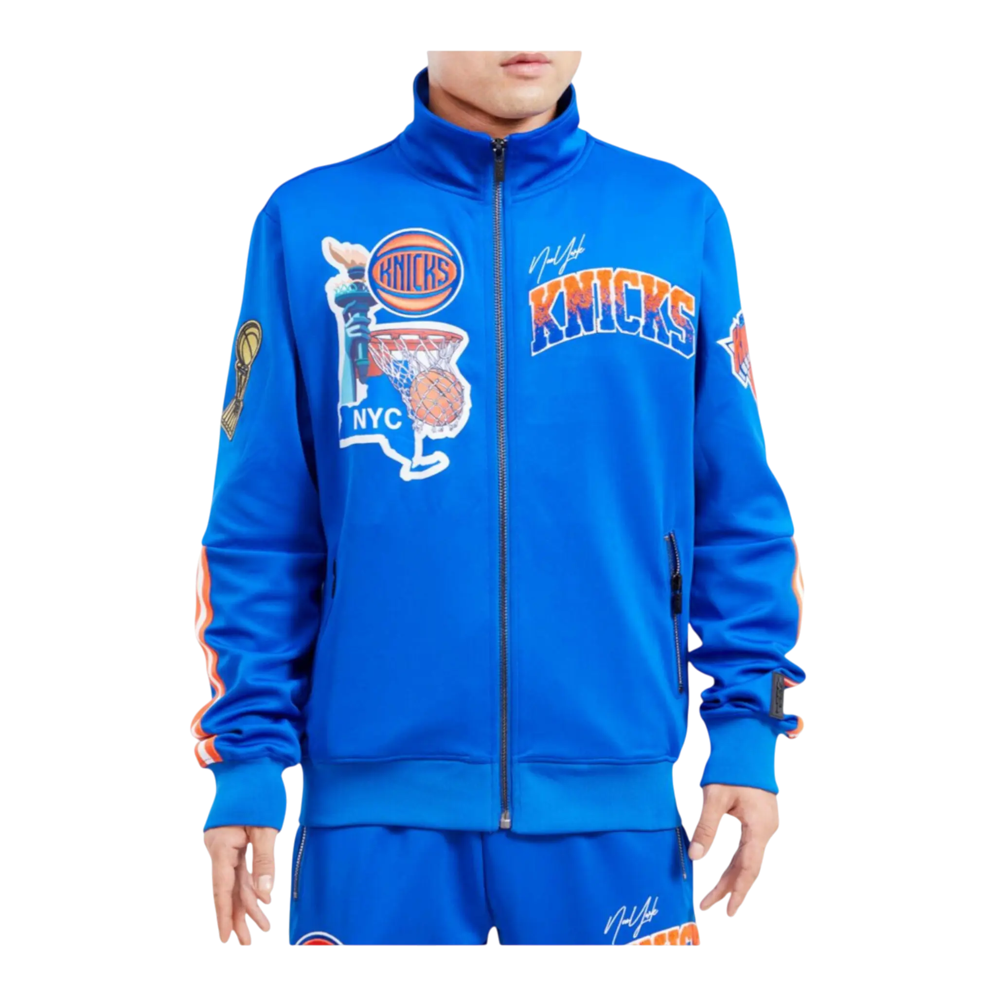 Pro Standard New York Knicks Home Town Men's Track Jacket — Royal Blue