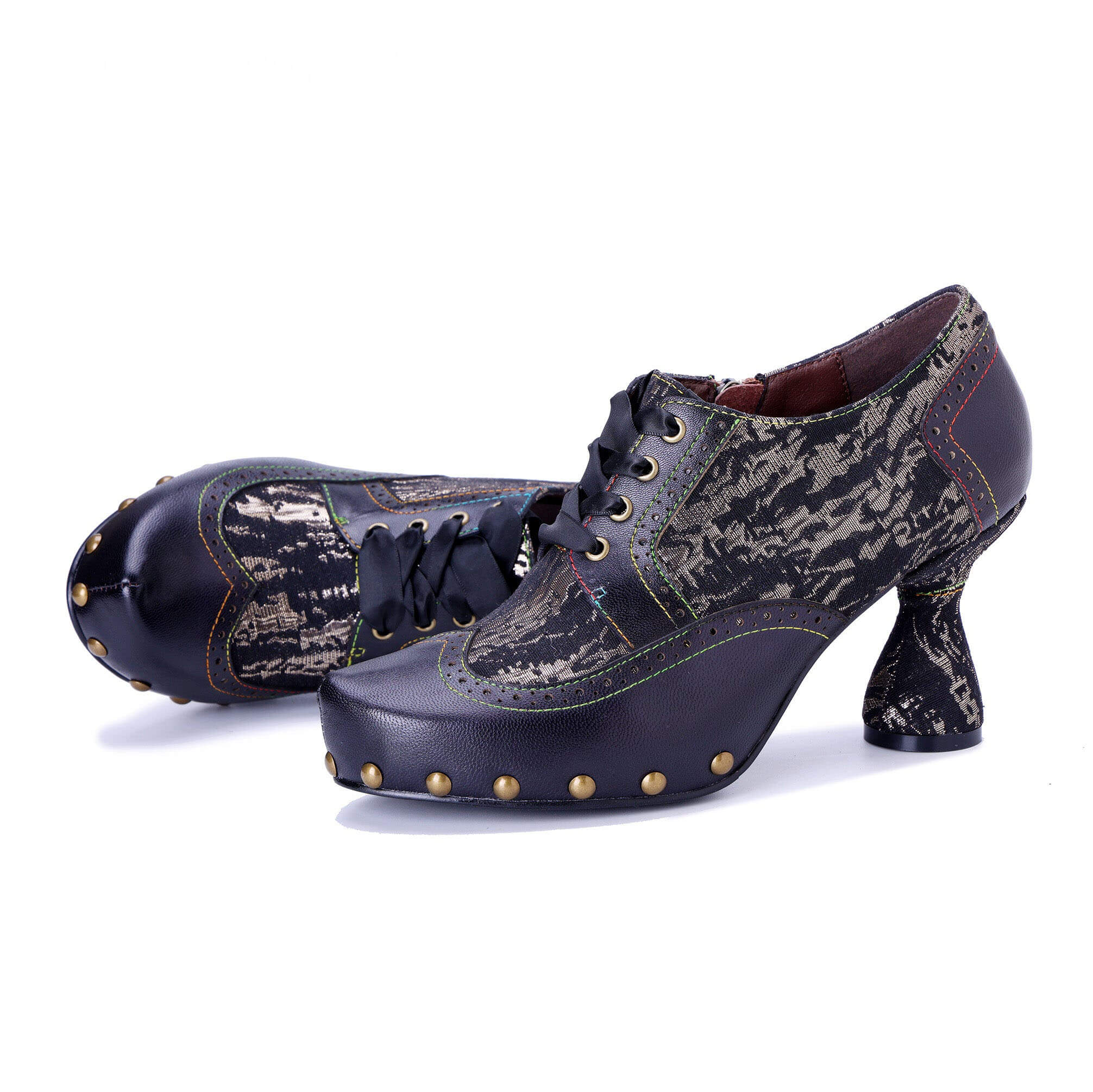 Colorstepshoes Retro Handmade Leather Pumps