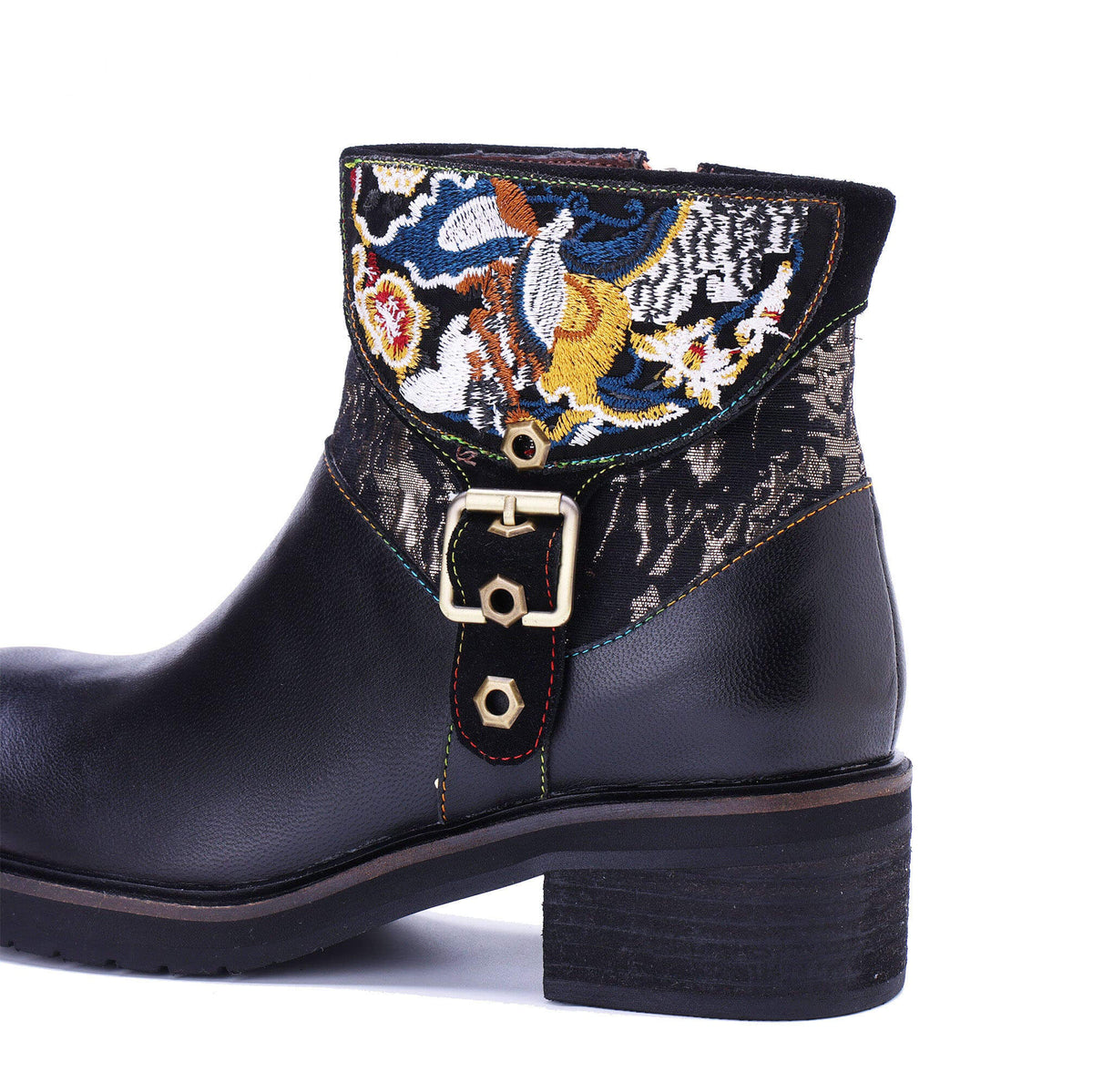 Coloestepshoes Embroidered Elegance Ankle Boots – product view 6