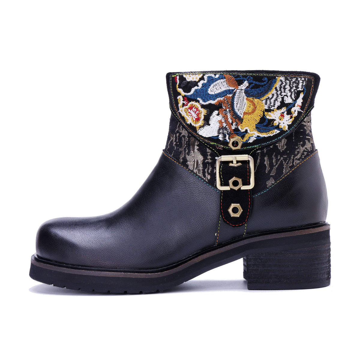 Coloestepshoes Embroidered Elegance Ankle Boots – product view 5