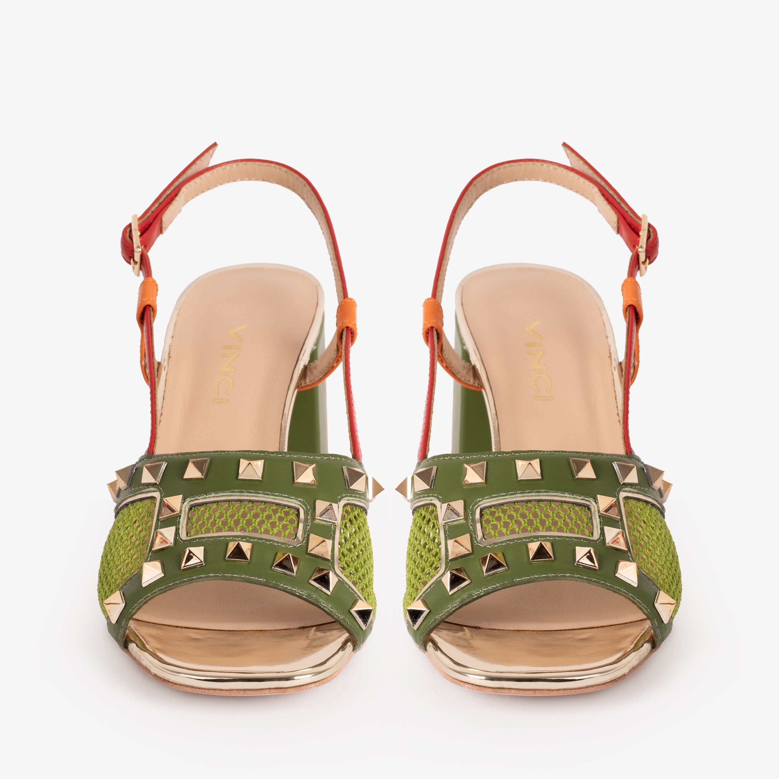 The Linea Green Leather Women Slingback Sandal